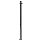 Ornamental bollard | Series 464B | � 60 mm | removable, self-engaging lockwith hot-dip galvanized ground socket part-no. 460.40approx. 400 mm below ground | with triangular locking mechanism acc. with DIN 3223 | with 2 eyelets